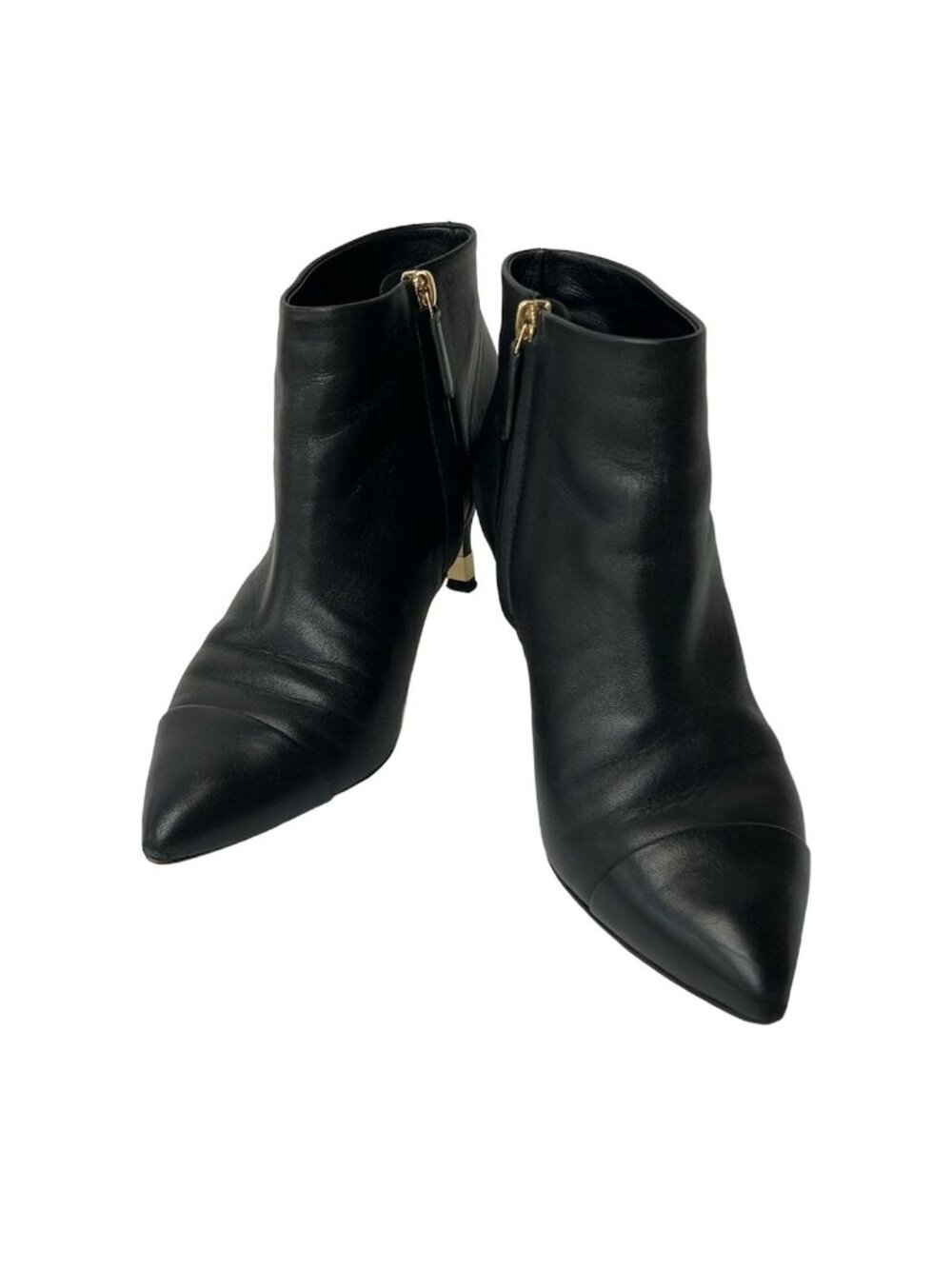 Chanel Short Boots 36.5 C Black Lambskin - Picture 2 of 8